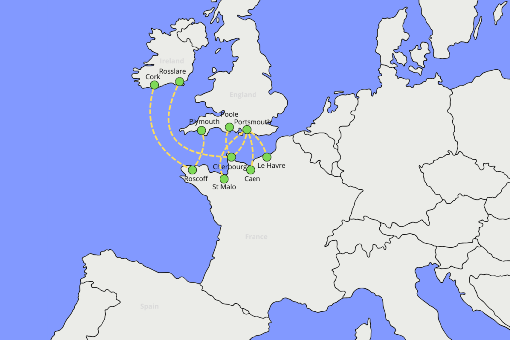 Alternative routes from UK to Spain