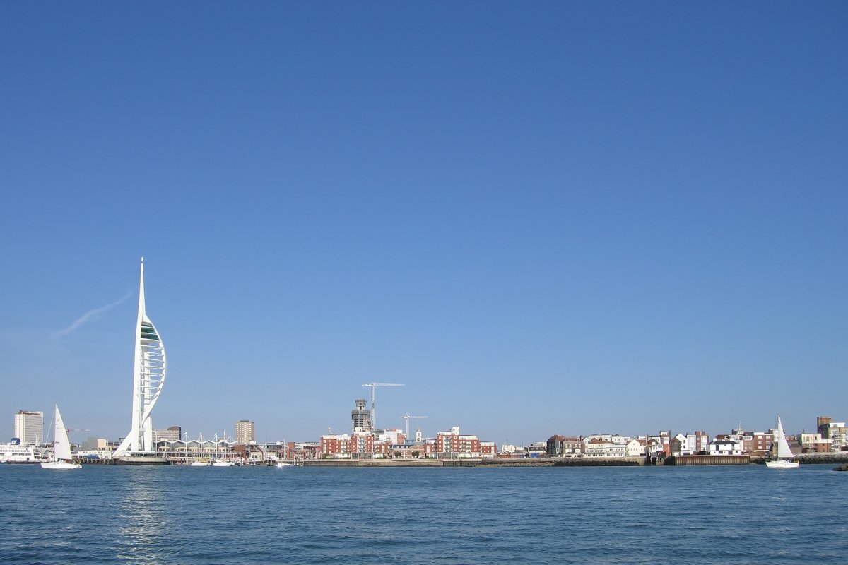 Portsmouth waterfront, departure point for the Brittany Ferries crossing to Santander