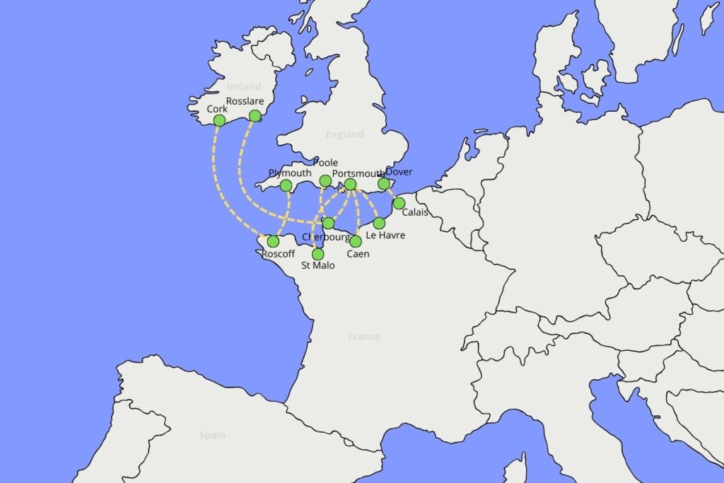 routes from uk to france