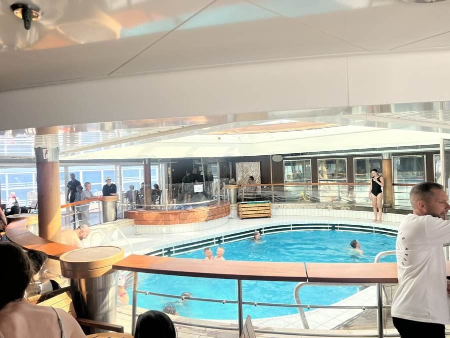 Pool deck on the Pont-Aven ferry