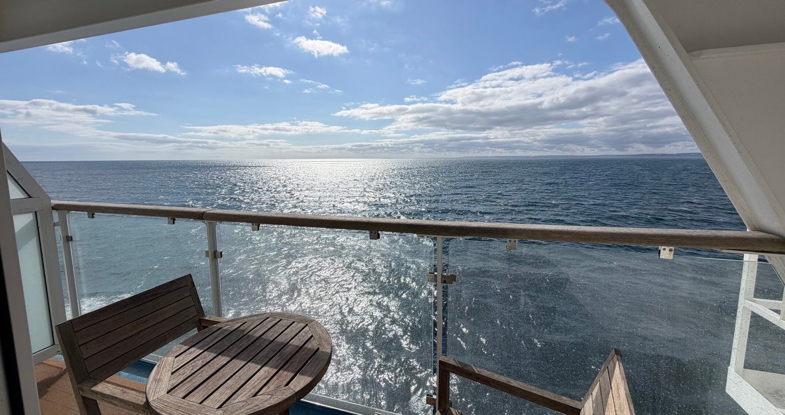 A Brittany Ferries ship on the crossing between the UK and northern Spain